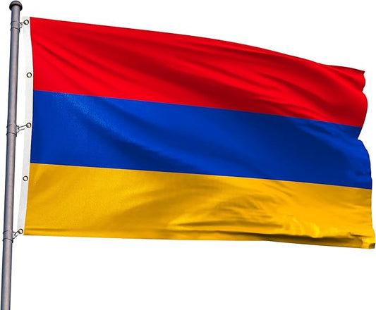 Armenia Extra Large Flag 12x18FT Giant Armenian National Polyester Flag With 5 Grommets For Patriotic Armenian Themed Festival Events Party Decoration(Armenia, 12x18FT)