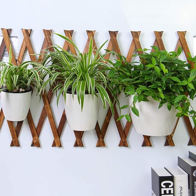 3 Packs 7.3" Plastic Self Watering Pots Wall Hanging Planters Wall Mounted Wicking Flower Pots for Indoor and Outdoor African Violet, Ocean Spider Plant, Orchid, White