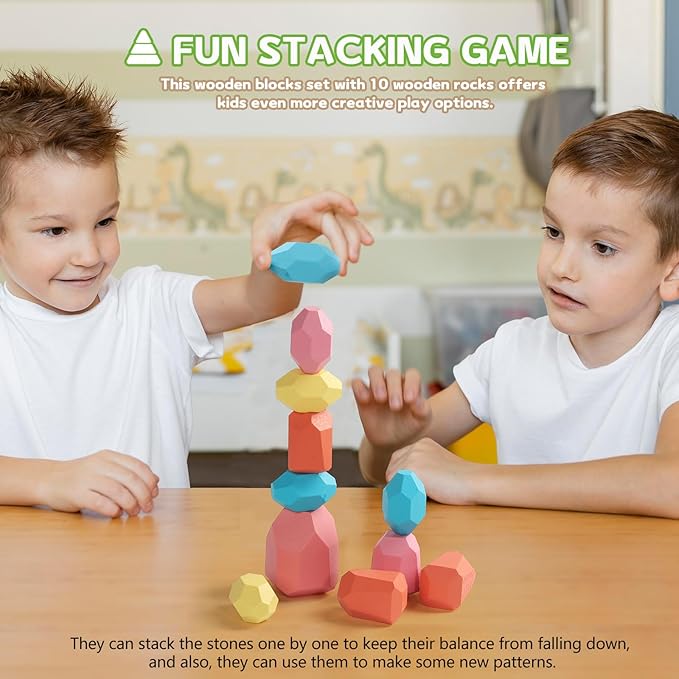 Montessori Toys for 3 Year Old Fine Motor Skills Toys for 5 Year Old Wooden Board Game - Educational Toys with Colorful Sticks, Dice & Stones, Family Game Gifts for Age 4 5 6 7 8 Boys Girls