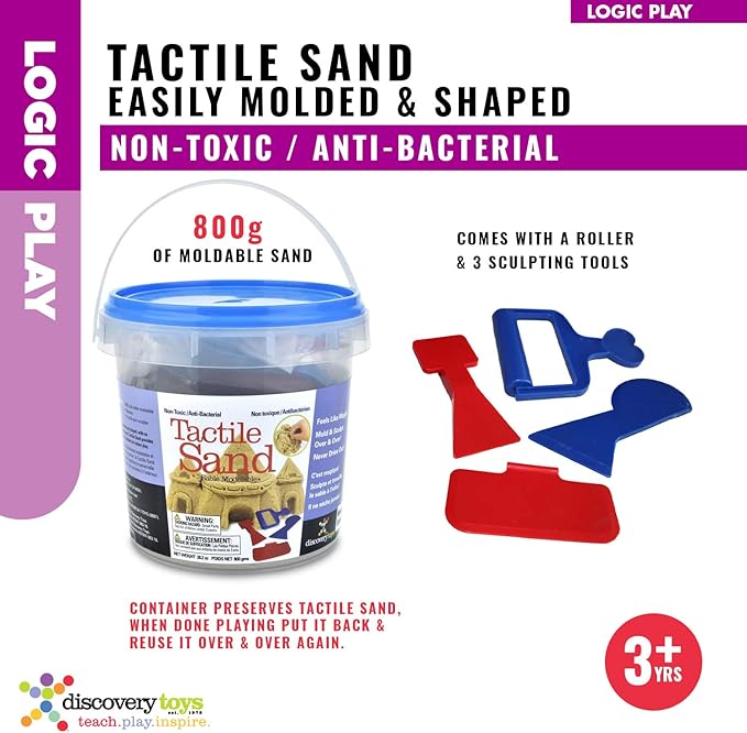 Discovery Toys Tactile Sand | Kid-Powered Learning | Play Sand | STEM Toy Early Childhood Development 3 Years and Up