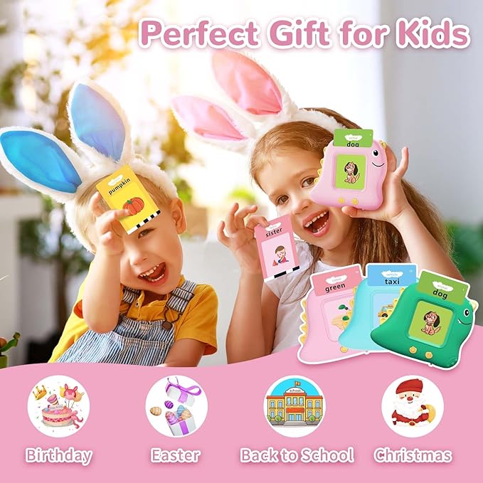 Girls Toys Montessori Toys for 2 3 4 Year Old, Talking Flash Cards with 510 Sight Words, Sensory Speech Therapy for Toddlers 2-4 Autism Children, Preschool Learning Kids Gifts