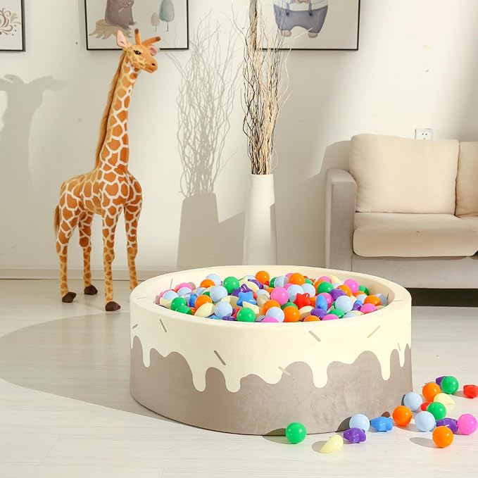 GOGOSO Ball Pit Balls Stars Moon Shapes Plastic Pitballs for Toddler Play Tent Baby Photo Props Kids Pool Water Toys Kiddie Pool Party Decor, Bright Mix 8 Colors,100PCS