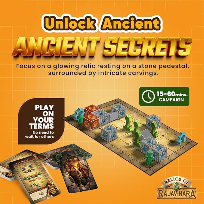 Montalo’s Revenge Expansion Pack for Relics of Rajavihara – an Epic Adventure for Fans of Strategy, Tabletop, and Solo Player Board Games