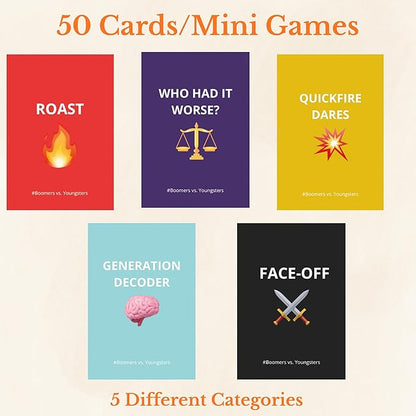 SHIMANY Over The Hill Hilarious Party Card Game for Boomers & Youngsters. Great for Birthdays, Family Gatherings & Adult Game Night