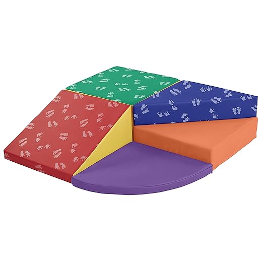 ECR4Kids SoftZone Tiny Twisting Climber, Beginner Playset, Assorted, 5-Piece