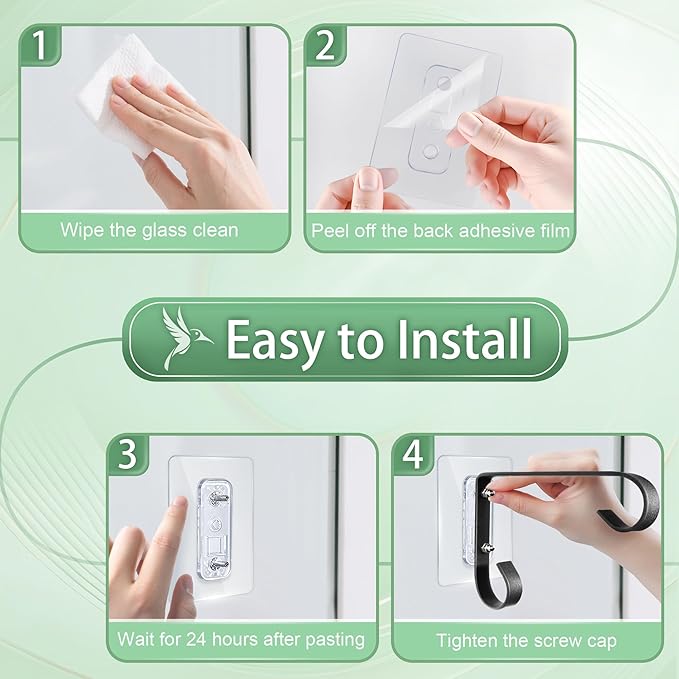 Bird Feeder Hanger Window Mount: Metal Hanging Bird Feeder 6Inch - Geometric Window Hummingbird Feeder - for Outside Decorative - 4pcs