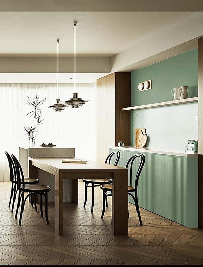 Dimoon 118"x15.7" Peppermint Light Green Peel and Stick Wallpaper Cyan Thicken Waterproof Contact Paper Solid Green Gray Wall Paper Self Adhesive Wallpaper Removable Shelf Drawer Liner Vinyl Roll