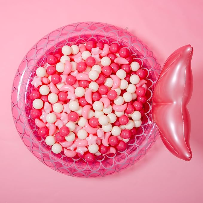 GOGOSO Ball Pit Balls Stars Moon Shapes Plastic Pitballs for Toddler Play Tent Baby Photo Props Kids Pool Water Toys Kiddie Pool Party Decor, Stars+Moons Balls,100PCS