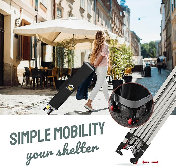 CROWN SHADES 12x12 Pop Up Canopy Tent Instant Commercial with 150D Silver Coated Fabric Including 1 Removable Sidewall, 4 Ropes, 8 Stakes, Weight Bags, STO 'N Go Bag, Grid Grey