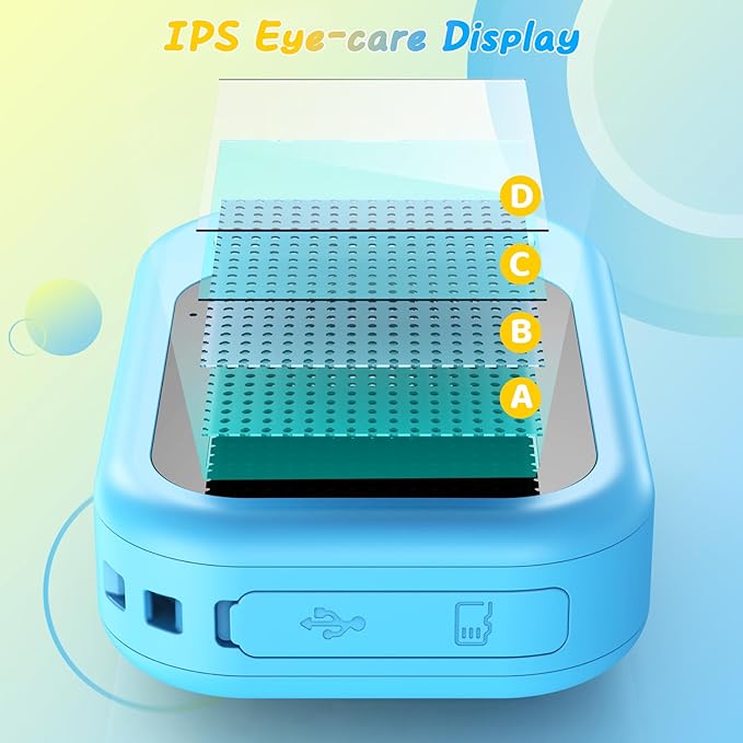 Kids Camera Waterproof IP68, 1080P HD Underwater Camera for Kids Ages 3-12 with Toy-Grade ABS Plastic, Kids Digital Camera for Children Outdoor Swimming Snorkeling Birthday Gift, Blue