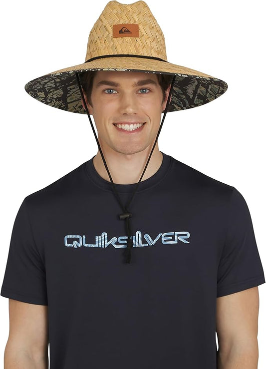 Quiksilver Men's Wide Brim Outdoor Lifeguard Straw Sun Hat
