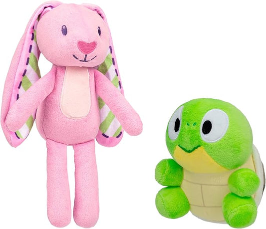 Bluey Friends 2-Pack Plush Stuffed Animals for Kids, Floppy and Turtleboy TV Show Plushies, Cuddly Playtime Toddler Plush Toys, Bluey Gifts Ages 3+