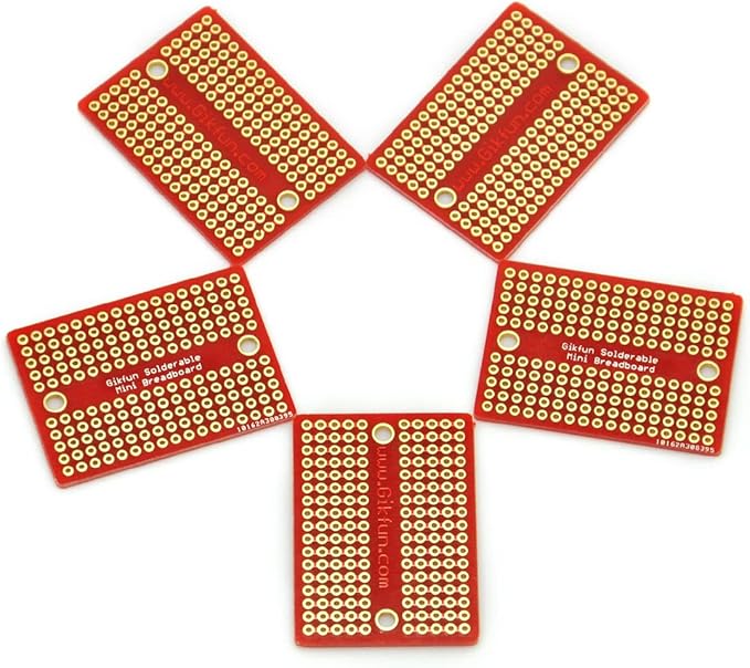 Gikfun Mini Solder-able Breadboard Gold Plated Finish Proto Board PCB for Arduino Electronic DIY (Pack of 5PCS) GK1009