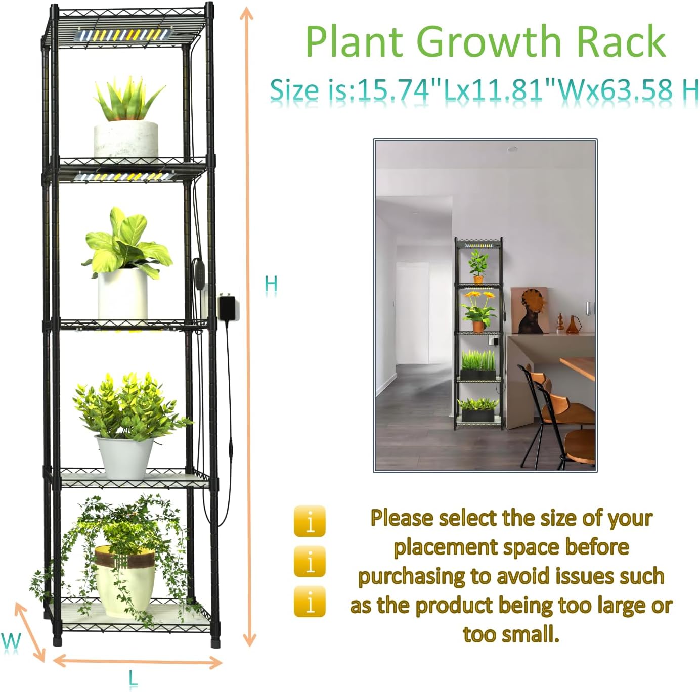 Indoor Greenhouse Plant Growing Kit with Built-in Full Spectrum Grow Light for Lighted Plant Rack for Home, Corner, Patio.