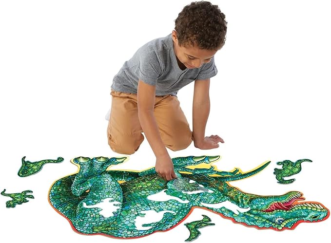 PEACEABLE KINGDOM Shiny Dinosaur Floor Puzzle, 1 EA