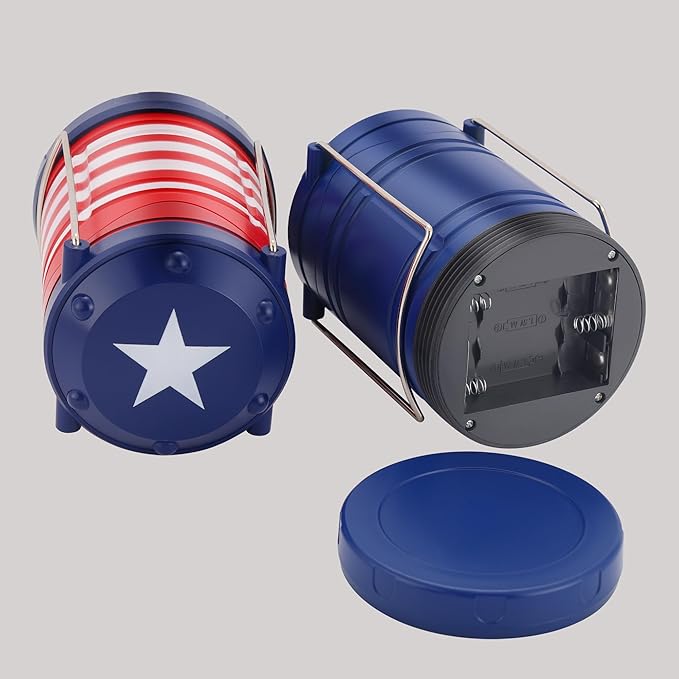 Lichamp LED Camping Lantern, 4 Pack Battery Powered Flashlight for Power Outages, Portable Collapsible Hanging Light Essential for Home, Outdoor, Emergency Lamp Survival Kit Gear for Hurricane, C2