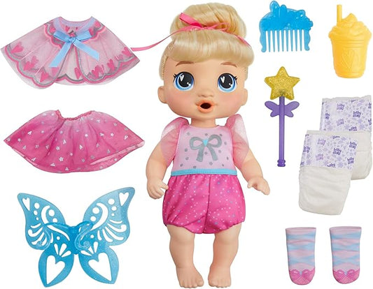Baby Alive Fairy Fashions Harper Hugs Doll with Clothes Accessories, Blonde Hair, 11 Inches, Toys for 3 Year Old Girls and Boys & Up (Amazon Exclusive)