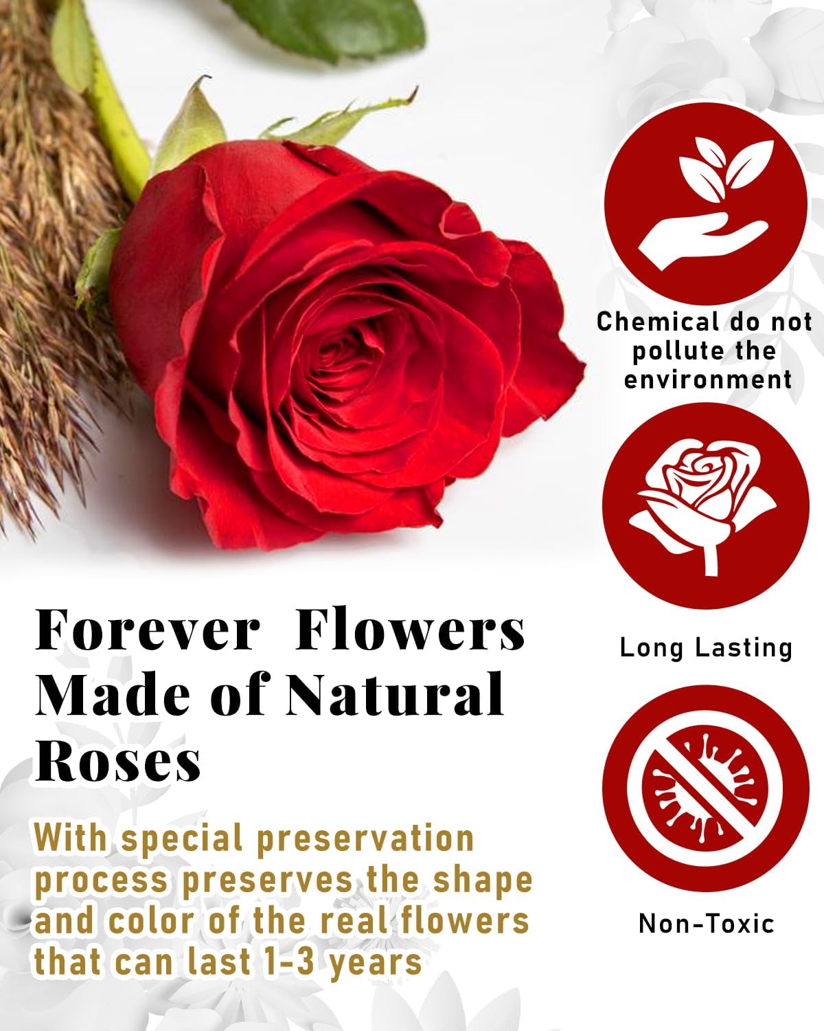 16 Flowers Forever Preserved Roses in Heart Box, Preserved Flowers Womens Birthday Gifts for Women Mothers Rose Gift for Her Romantic Eternal Real Rose for Women Mom Wife