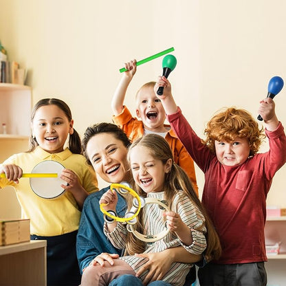 120 Pcs Maracas for Kids,Back to School Supplies Maracas Mexican Shaker Musical Instruments, Wrist Bells, Sand Hammers, Eggs Shakers, Castanets, Wooden Rhythm Sticks for Preschool