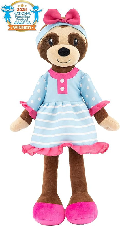 Plushible Soft Baby Doll, 18 Inch Sloth - Plush Rag Doll with 2 Clothing Sets, My First Plush Toy for Girls, Boys & Infants, Soft Baby Stuffed Toy, Adorable Companion for 1 Year Old & Up