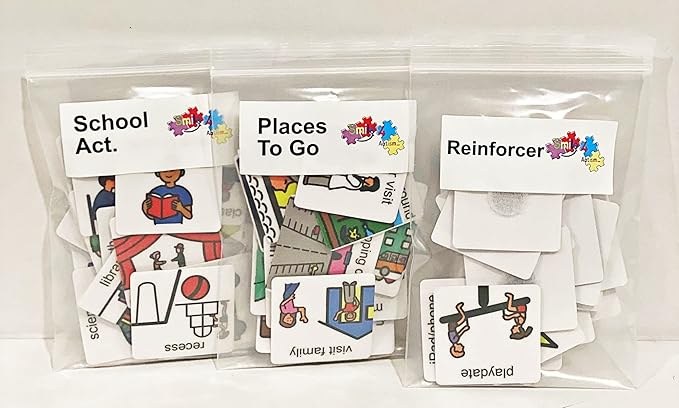 60 Loose Laminate Cards Add Ons -Great Visual Tools for Structure at Home, School & in The Community -. (Extra Loose Cards, Reinforcers,School Act,Outings (60Cards)