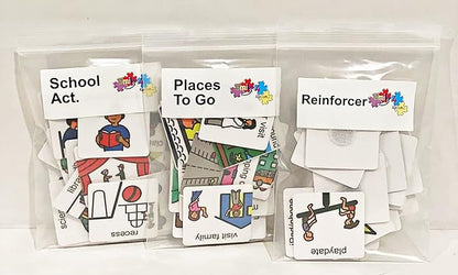 60 Loose Laminate Cards Add Ons -Great Visual Tools for Structure at Home, School & in The Community -. (Extra Loose Cards, Reinforcers,School Act,Outings (60Cards)