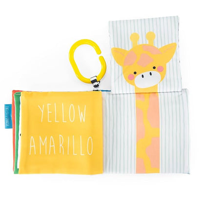 Sassy Peek-a-Boo Activity Book with Attachable Link for On-The-Go Travel, Sensory Play, Black & White, Ages 0+ Months (Pack of 12)