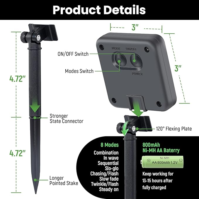 Solar String Lights Outdoor, 2 Pack 200 Led Solar Fairy Lights for Outside Waterproof 145ft Cool White Solar Lights 8 Lighting Mode Solar String Lights for Outside,Garden,Courtyards,Trees