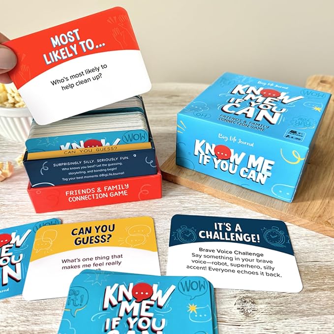 Big Life Journal - Know Me If You Can Connection Game, Fun Family Game for Kids, Teens & Adults, 160 Cards to Spark Conversation, Build Emotional Intelligence & Create Lasting Memories