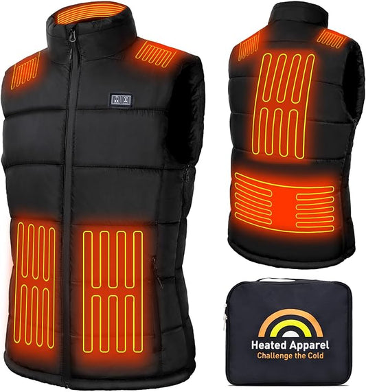 Heated Vest for Men Women with 16000mAh 7.4V Battery Pack Included, Size Adjustable Heated Vests for Winter
