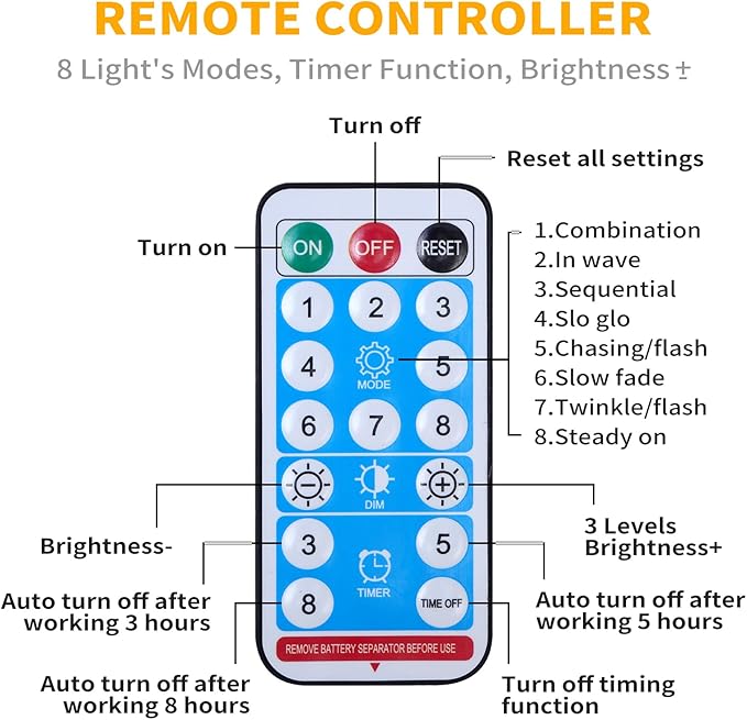 32.8 * 6.56FT Large Size Solar Curtain Lights Outdoor, 8 Modes String Icicle Lights, Garden Christmas Decortions for Patio, Gazebo, Eaves, Fence, Tree, Porch (Multicolor)