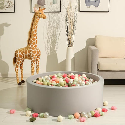 GOGOSO Ball Pit Balls for Toddlers Phthalate-Free BPA-Free Non-Toxic Crush Proof Soft Plastic Play Balls Baby Kids Shape Tent Pool Playhouse Playpen Party Decor,Stars Pink+Green+White Netural,100PCS