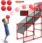 Kids Basketball Hoop Arcade Game W/Electronic Scoreboard Cheer Sound, Basketball Hoop Indoor Outdoor W/4 Balls, Basketball Game Toys Gifts for Kids 3-6 5-7 8-12 Toddlers Boys Girls