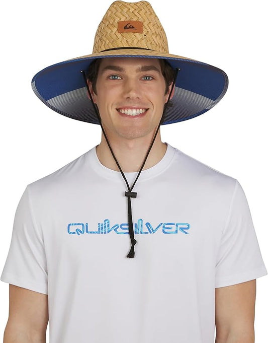 Quiksilver Men's Wide Brim Outdoor Lifeguard Straw Sun Hat