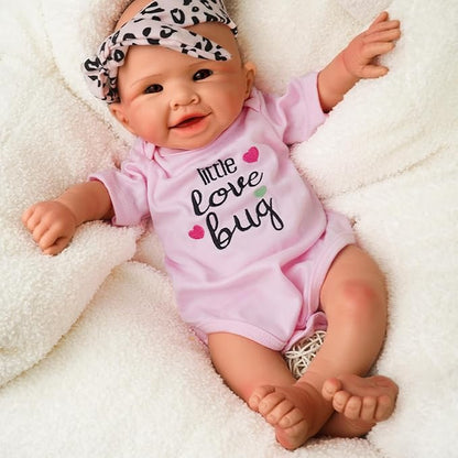 Girl 18 Inch, Full Silicone Baby Doll, Realistic Baby Dolls, Realistic Veins & Pose, Not Vinyl, Reborn Baby Dolls Silicone Full Body, Gift Set