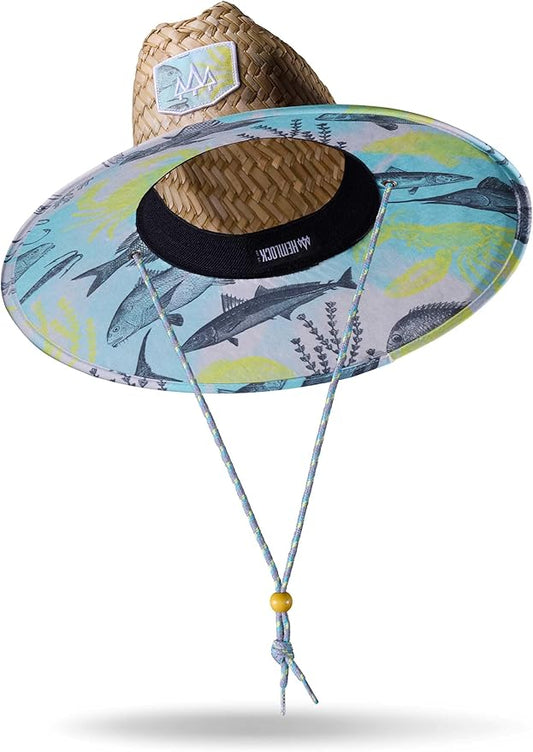 Straw Hat for Men & Women | Lifeguard Hat, Beach Hat & Sun Hat | UPF 50+ Wide Brim for Sun Protection | One Size | Hemlock