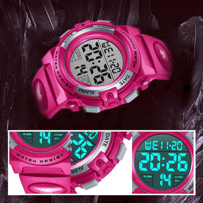 Kids Watch,Boys Watch for 3-15 Year Old Boys,Digital Sport Outdoor Multifunctional Chronograph LED 50 M Waterproof Alarm Calendar Analog Watch for Children with Silicone Band,Kids Gift