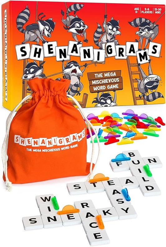 Shenanigrams! – The Mega-Mischievous Word Game! A Super Fun & Fast Family Party Game for Kids, Teens & Adults - Great for Travel, Couples & Family Board Games Night