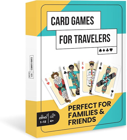 Card Games for Travelers | 30 Fun Classic Games & 2 Custom Decks | Ideal Gift for Kids (4+) & Travelers | Family Game Night & Road Trips.