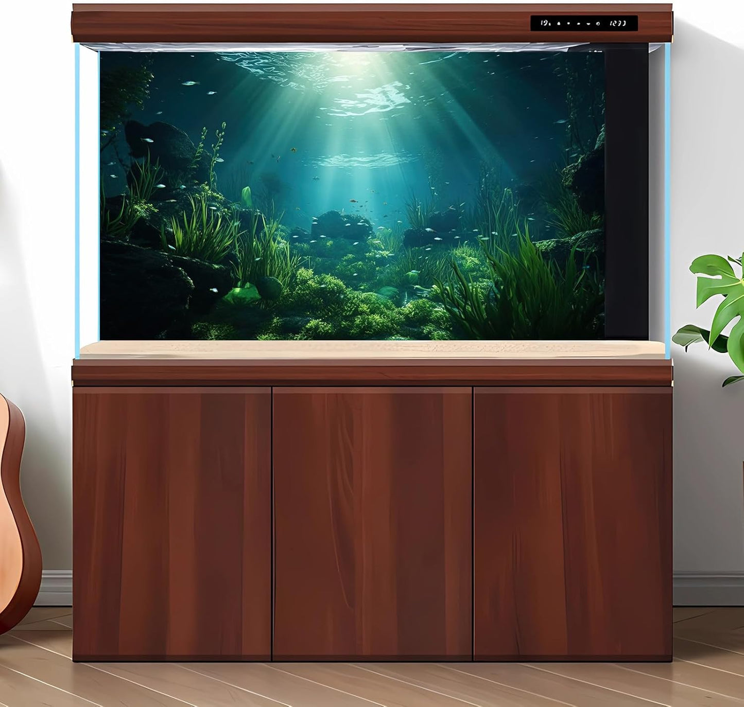 Underwater Fish Tank Background Under The Sea Aquarium Background Ocean Floor Aquatic Plants Fish Tank Backgrounds Deep Sea Sunray Tropical Aquarium Fish Reptile Tank Backgrounds 48x20in