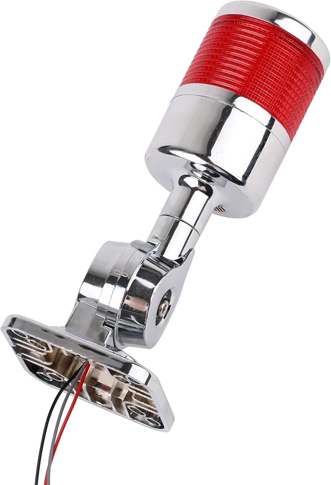 12-24V LED Stack Tower Lights, Industrial Warning Lights, Andon Lights, Column Signal Tower Indicator Lamp Beacon, Continuous/Flashing Light Switchable, 1 Layer (with Buzzer)