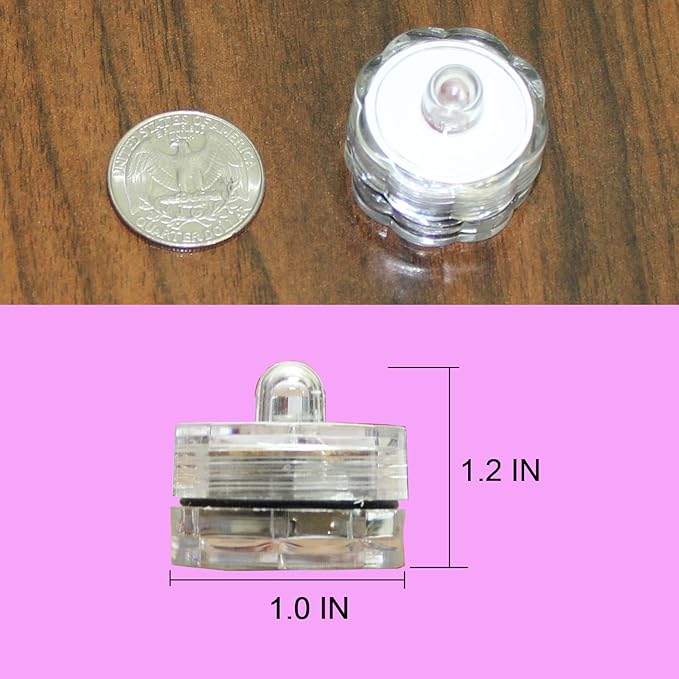 Bright LED Floral Tea Light Submersible Lights for Party Wedding (RGB(Changing Color), 30 Pack)