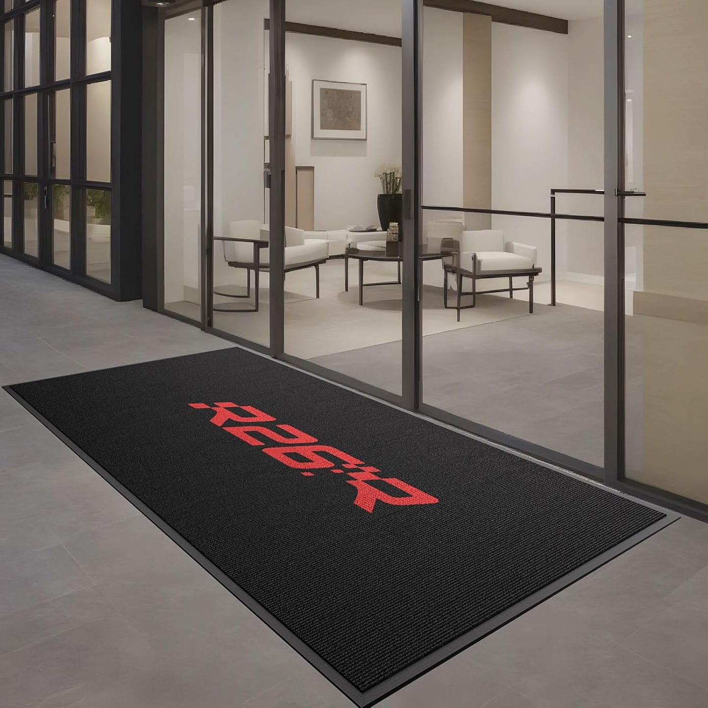 Custom Commercial Grade Area Rug with Any Logo Size Color Shape Floor Entryway Door Mat Welcome Carpet for Business Home Indoor/Outdoor Non Slip Washable Durable