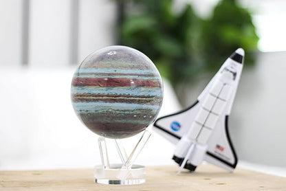 MOVA Jupiter Globe 4.5” – Solar-Powered Rotating Planet Display for Desk or Shelf | No Batteries or Wires | Floating-Style Space Decor
