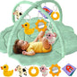 QUOKKA Baby Play Gym XL – Cabbage-Shaped Baby Play Mat with 6 Large Sensory Toys – Tummy Time Mat for Infant Development – Machine Washable Newborn Essentials Must Haves – Gender Neutral Gift Items