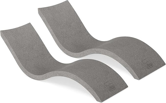 Ledge Lounger - Signature Chaise - Inside Pool & Sun Shelf Lounge Chair - Designed for Shallow Shelves Up to 9” - Compatible with All Pool Types - Poolside & Sun Deck Tanning - Set of 2 - Sandstone