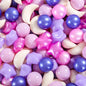 GOGOSO Ball Pit Balls Stars Moon Shapes Plastic Pitballs for Toddler Play Tent Baby Photo Props Kids Pool Water Toys Kiddie Pool Party Decor,Pink Purple,100pcs