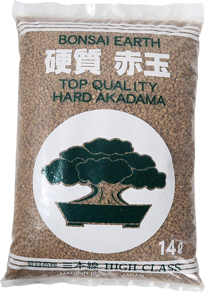 23 lb Small Grain Japanese Super Hard Akadama Bonsai Soil (3-6mm,14 Liter), Indoor/Outdoor Plant Soil Mixture, Drainage and Breathable, Promote Rooting