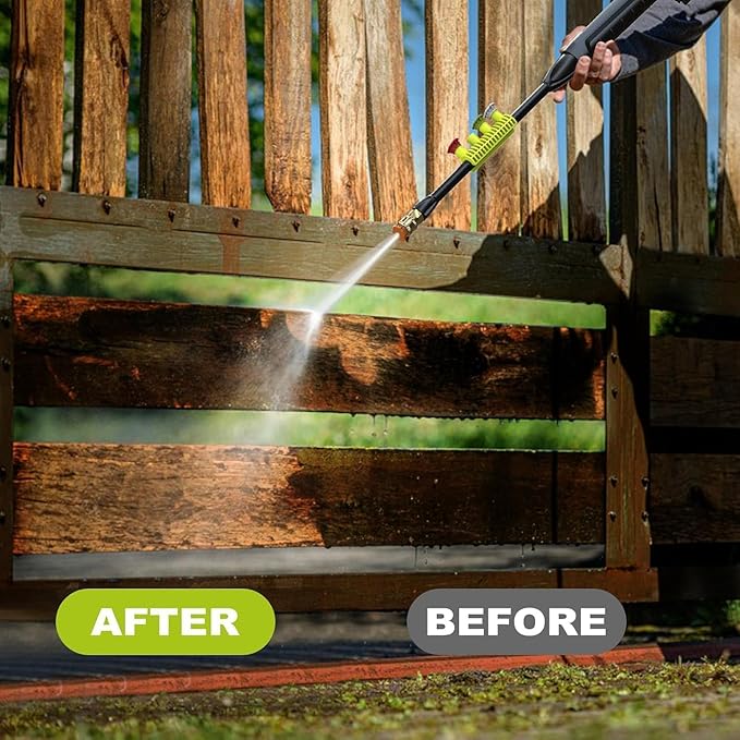 Pressure Washer, 5000PSI Max 3.6GPM with Foam Cannon 35FT Power Cord 4 Nozzles for Cars, Green