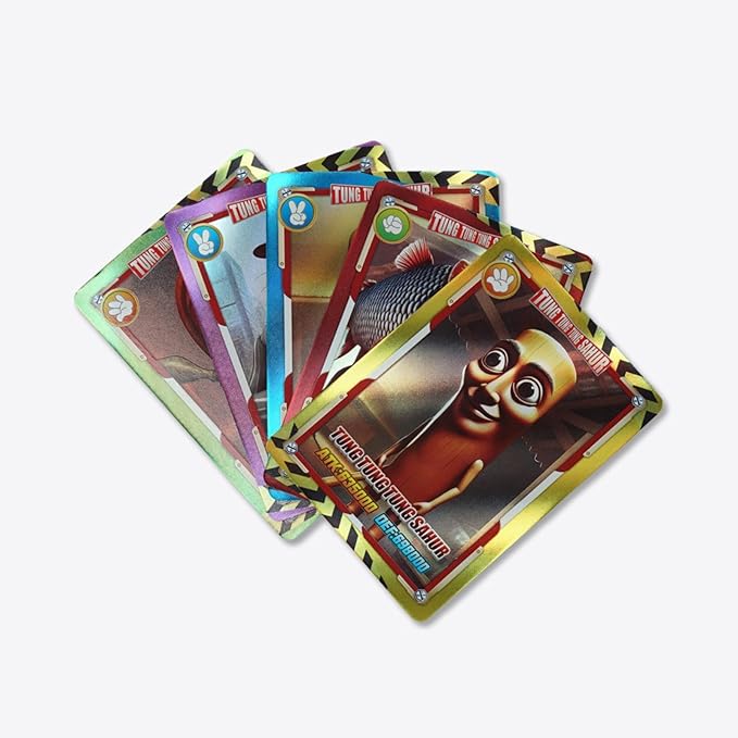 180PCS Italian Brainrot Cards, 2025 Official Boxed (36 Packs ; 180 PCS), The Second - Generation Thickened Cards, Including The Latest Brainrot Characters.Gold Card Flash Card Collection
